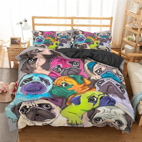 Funda Nordica Cama 135 Multicolor Juego de Funda Edredon 200x200 cm Carlino Ropa de Cama de Suave...