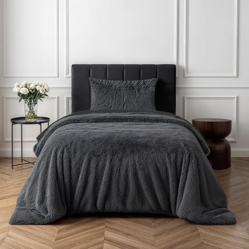 Sleepdown - Juego de Funda de edred&oacute;n con Funda de Almohada, Individual (135 x 200 cm), de Pelo...