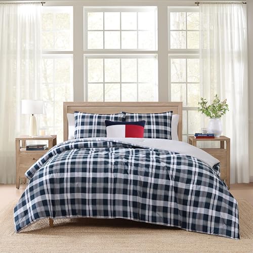 Tommy Hilfiger&reg; - Juego de Funda de edred&oacute;n Individual, Ropa de Cama de algod&oacute;n Texturizado con...