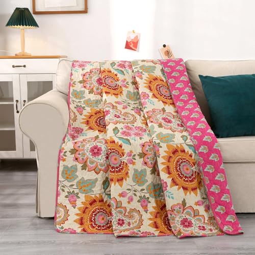 Qucover Colchas Cama 90, Colcha Acolchada para Cama 90, Colcha Boutis 150x 200cm, Cubrecama Suave y...