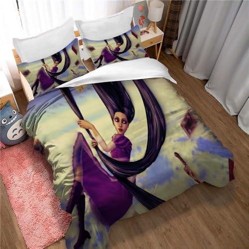 Funda N&oacute;rdica 200 X 200 Cm Elegant - Juego De Cama &laquo;Alice Madness Returns&raquo; con Cremallera - Funda...