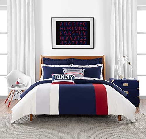 Tommy Hilfiger Clash of '85 Stripe Bedding Collection - Juego de Funda de edred&oacute;n, tama&ntilde;o...