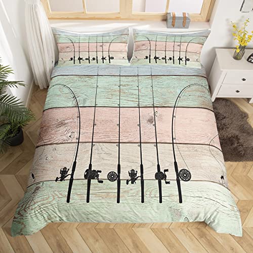 Funda de edred&oacute;n de Pesca tama&ntilde;o King,Funda de edred&oacute;n para ca&ntilde;a de Pescar,Regalos de Pesca para...