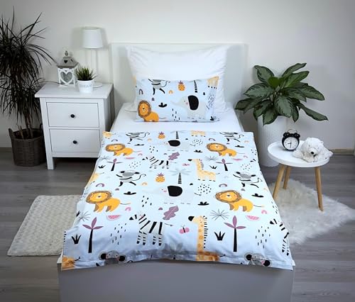 Theonoi Ropa de cama infantil de 100 x 135 cm, juego de ropa de cama de algod&oacute;n Oeko Tex, agradable...