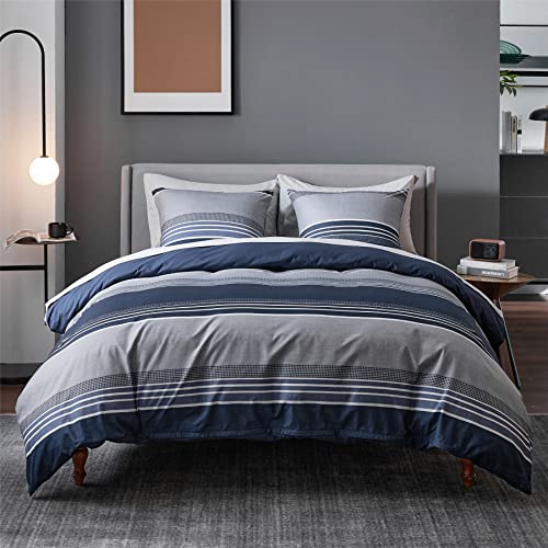 BEDSURE Ropa de Cama de 135 x 200 cm, Funda nórdica de 2 Piezas, Juego de Ropa de Cama Azul de 135...