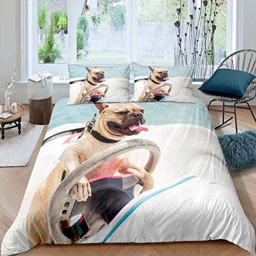 Juego de Conde Carlino ni&ntilde;as y de Perro 3D con Estampado de Perro Carlino y yate, para Mascotas,...