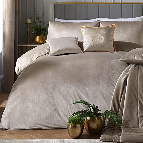 Laurence Llewelyn-Bowen - Montrose - Juego de Funda n&oacute;rdica de Terciopelo de Lujo - Cama Doble en...