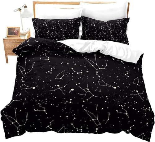 Juego de Funda de edred&oacute;n con de Galaxia 3D,uego de Cama de Microfibra de poli&eacute;ster,y Funda de...