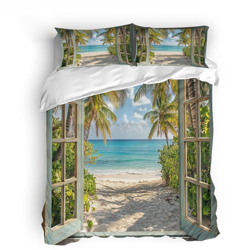 Palmeras Funda Nordica 155x220cm Paisaje De Playa Palmeras Funda Nordica Cama 90 Ropa Cama con...
