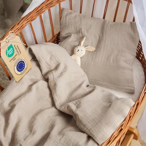 Laleni Funda N&oacute;rdica para cuna, Sabanas y Funda de Almohada Certificadas Oeko-Tex, 80x80 cm, 35x40...