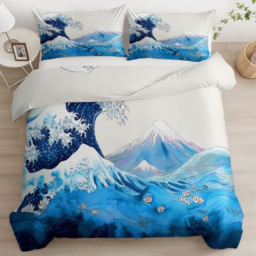 Funda N&oacute;rdica Cl&aacute;sico Chino Tradicional Cl&aacute;sico para Cama 90, Ropa de Cama Azul Ni&ntilde;os Ni&ntilde;as...