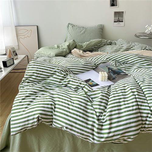 Odot Plaid Rayas Juego Ropa de Cama 4 Piezas, Microfibra Juegos de Funda para Edred&oacute;n con Funda de...