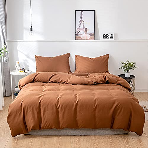 Oduo Juego de Ropa de Cama Color S&oacute;lido Moderno Sencillez Funda de Edred&oacute;n - Microfibra C&oacute;modas y...