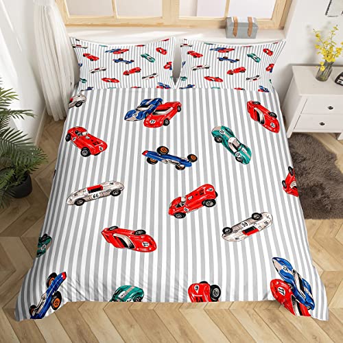 Juego de funda de edred&oacute;n de coche deportivo de velocidad, ropa de cama de coche de carreras, juego...