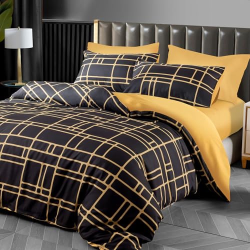 Pamposh Juego De Edred&oacute;n Super King De Microfibra Cepillada Premium, Funda N&oacute;rdica Hipoalerg&eacute;nica...