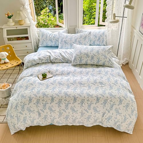 Highdi Juego de Ropa de Cama 4 Piezas de algod&oacute;n Lavado Suave, Funda N&oacute;rdica para Cama 120-220...