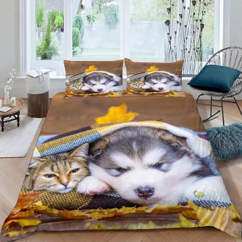 Funda Nordica Cama 90 Husky Fundas de Edred Lindas Mascotas Animales Funda Edredoesn Microfibra...