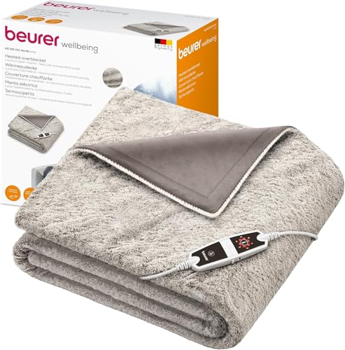 Beurer Manta t&eacute;rmica n&oacute;rdica HD 150 XXL con apagado autom&aacute;tico, 200 x 150 cm, 6 ajustes de...