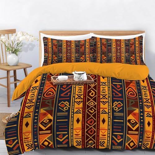 Funda Nordica Cama 80/90 Naci&oacute;n Africana Suave Transpirable Microfibra Ropa de Cama Geometr&iacute;a...