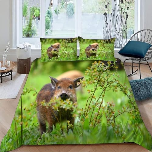 Funda Nordica Cama 90 Cerdito Funda edredon Pradera Verde 3D Funda N&oacute;rdica 155x200 Funda Nordica de...