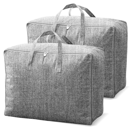 Bolsas de Almacenaje 2 Unidades XXL, Fundas Impermeables y Antipolvo para Edredones, Guardar Ropa y...
