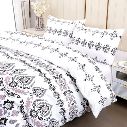 DECODEKO Juego Funda N&oacute;rdica 4 Piezas para Cama 180 - Funda Nordica 260x240cm, Bajera 180x200cm, 2...