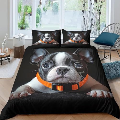 Funda Nordica Cama 135/150 Bulldog Franc&eacute;s Funda Edredon 220x240 Impresi&oacute;n 3DPerro Lindo Ropa de...