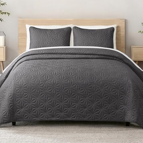 Whale Flotilla Colcha 240x260 cm con 2 Fundas de Almohada, Cubrecama Gofrado Suave Ligero con Motivo...