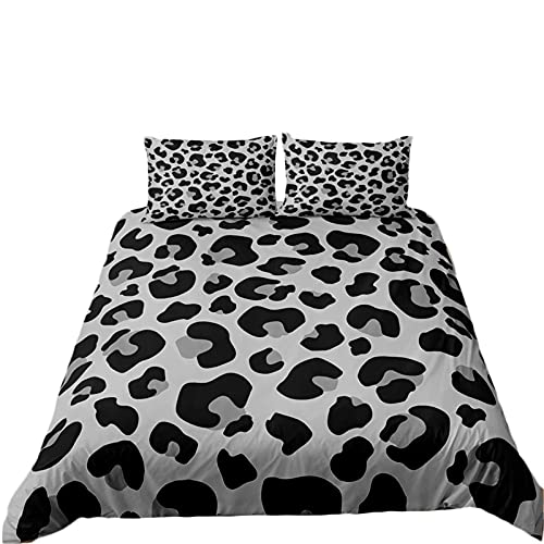 Mateju Funda Nordica Cama 90/135/150 con Patr&oacute;n de Leopardo, Microfibra Suave Fundas Edred&oacute;n y...