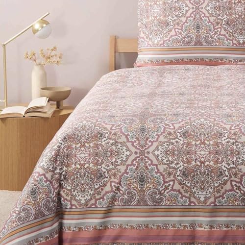 Bassetti Granfoulard - Juego completo de funda n&oacute;rdica para cama de matrimonio, 100 % sat&eacute;n de...