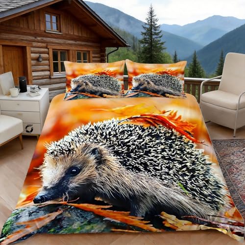 Duosm Funda Nordica Cama 90 Erizo 3D Fundas Nordicas Animales Bonitos