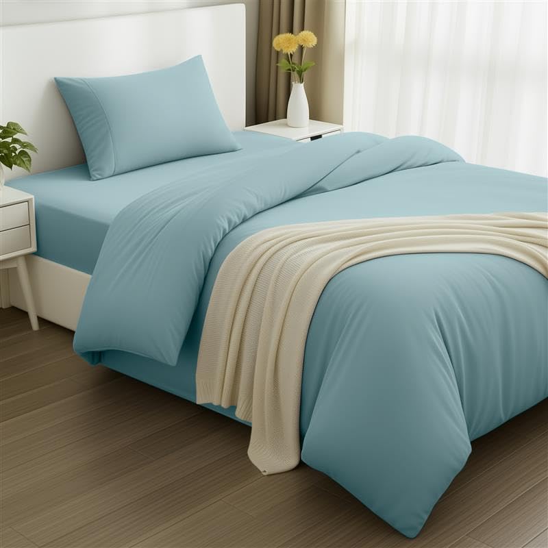 Utopia Bedding - Funda nordica Cama 90, Sabana Bajera 90x190 y Funda Almohada (50x75cm) - Funda...