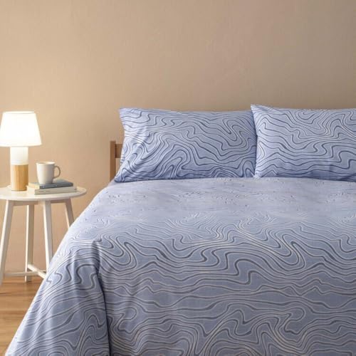 Bassetti Juego de funda n&oacute;rdica Mania para cama de matrimonio, 250 x 200 + 40 cm, incluye s&aacute;bana...