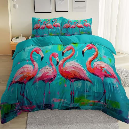 Gen&eacute;rico Funda N&oacute;rdica 200 x 200 cm + 2 Fundas de Almohada - Retro Estilo De Pintura Al &Oacute;leo...