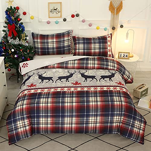 Navidad Funda N&oacute;rdica Cama 80/90 Juegos de Fundas para Edred&oacute;n 135x200 cm con 1 Fundas de Almohada...